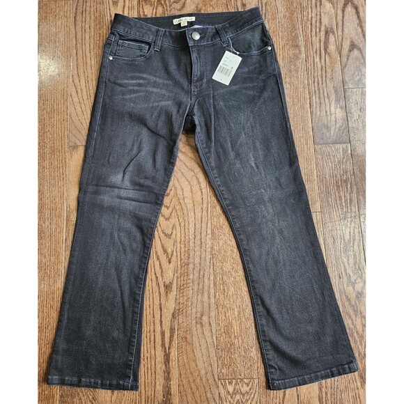 CAbi #517 Black Dark Wash Jeans STRETCH Cropped NWT Women's Size 6 - Picture 1 of 15